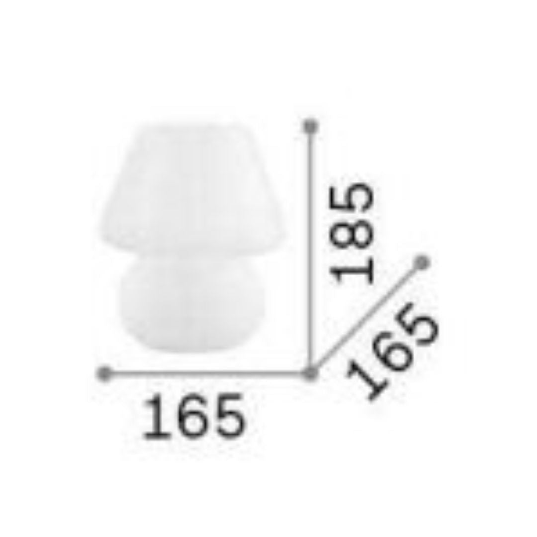 Lampada da comodino in vetro art. PRATO