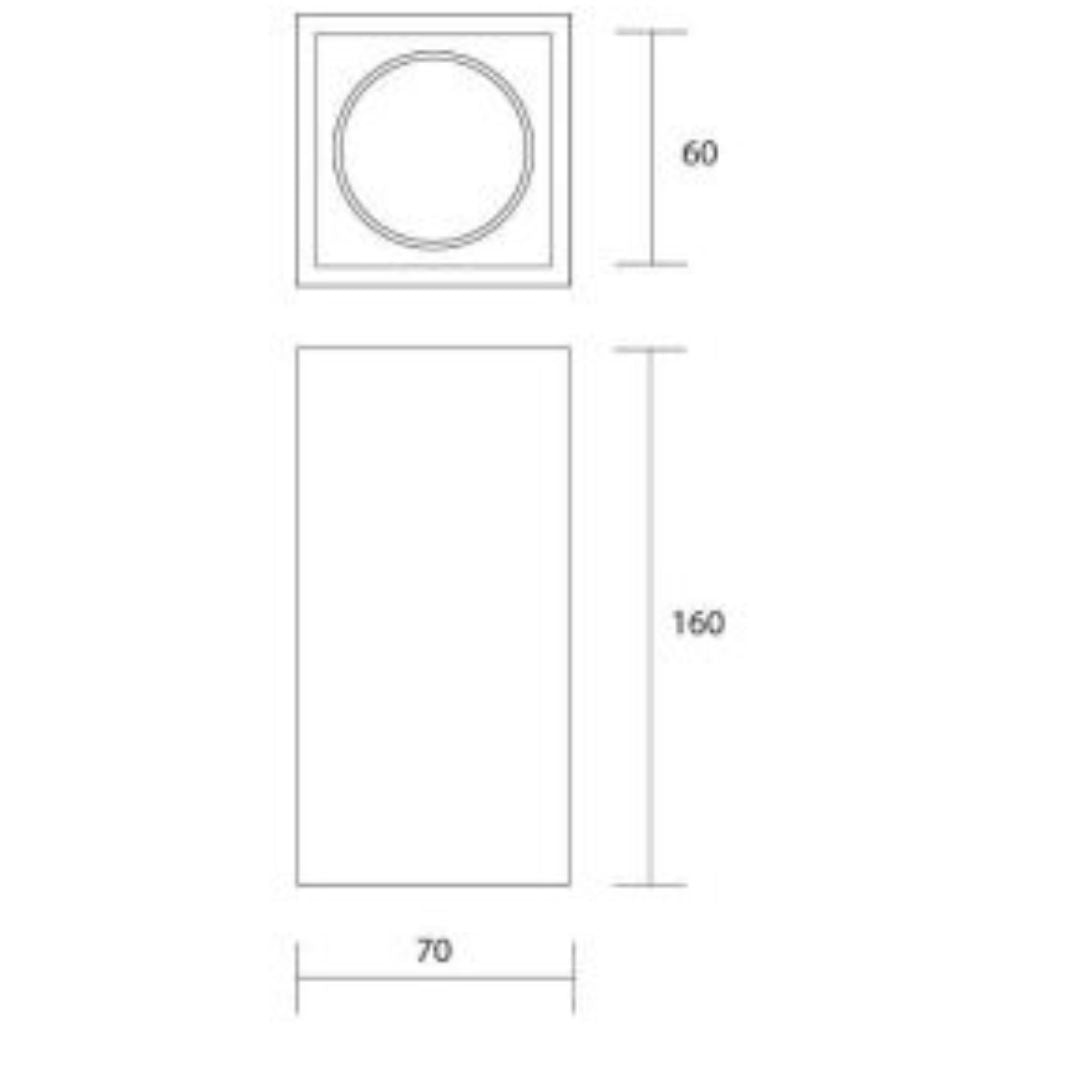 Applique in gesso moderna biemissione 2xGU10 art 830 e 831