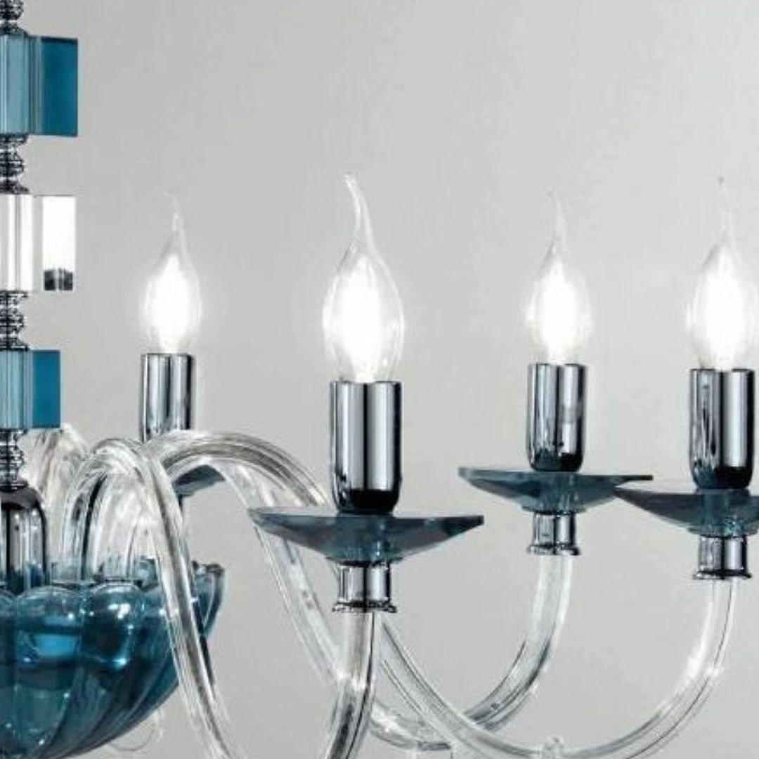 Applique una luce in cristallo 4 colorazioni: bianco, fumè, tortora e ottanio art LIVIA/AP1