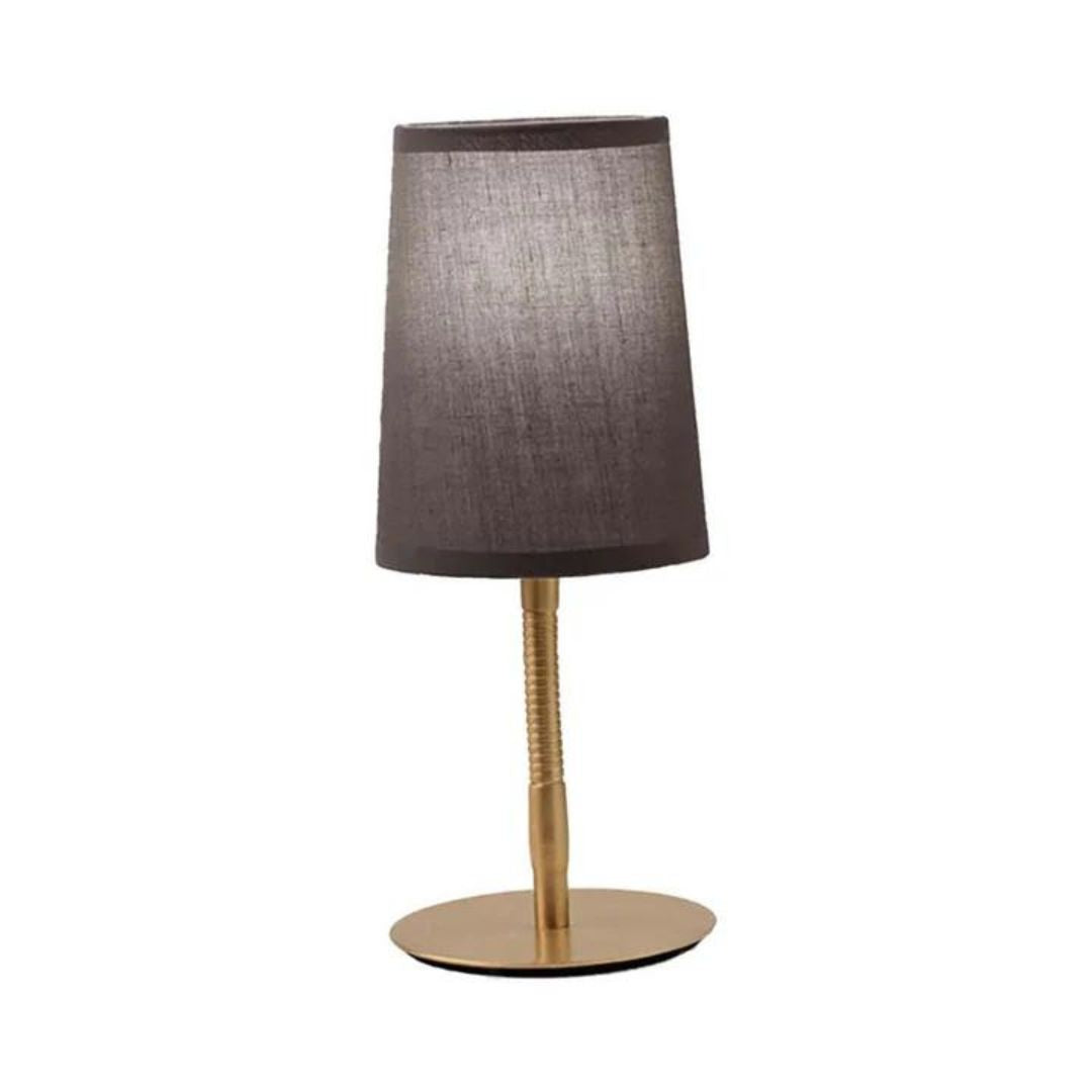 Lume da comodino in metallo snodabile con paralume in tessuto art MASH 6696