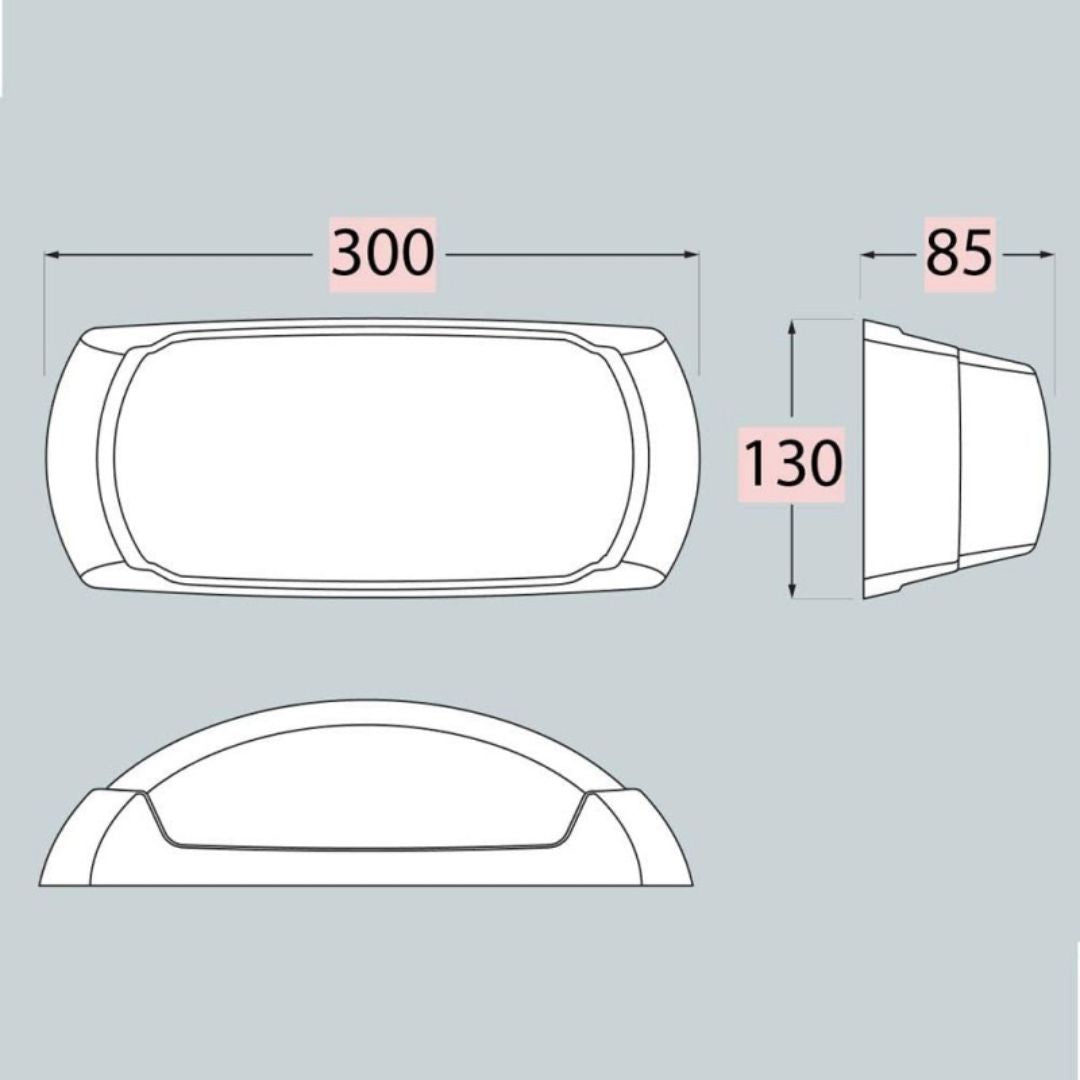 Applique da esterno bianca in plastica 1xE27 IP66 art FRANCY