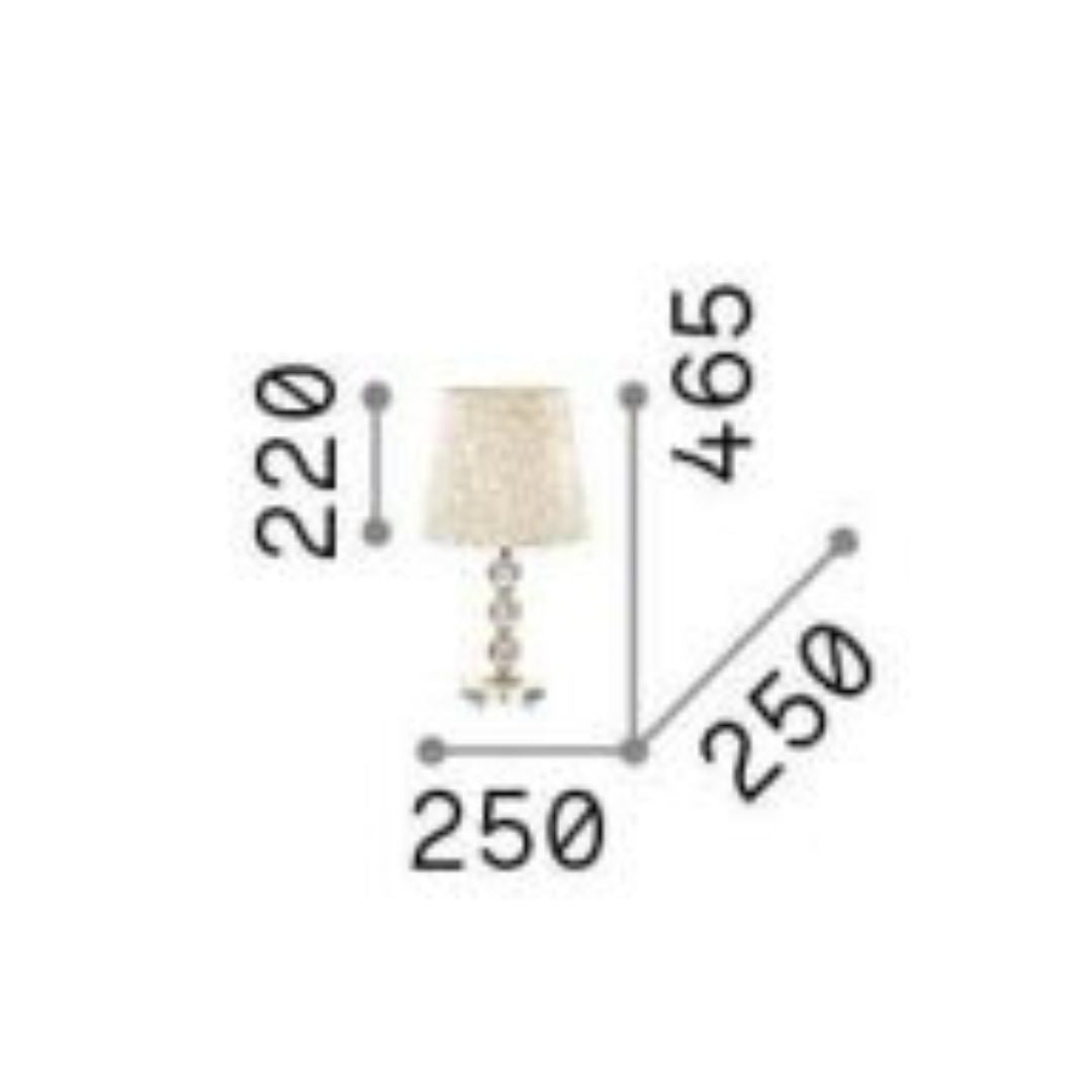 Lume in cristallo con dettagli oro art. QUENN