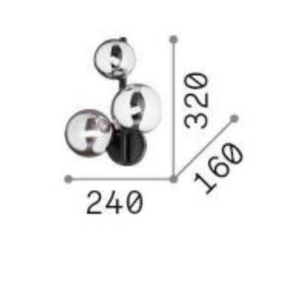 Applique in metallo con sfere in vetro art Perlage ap3