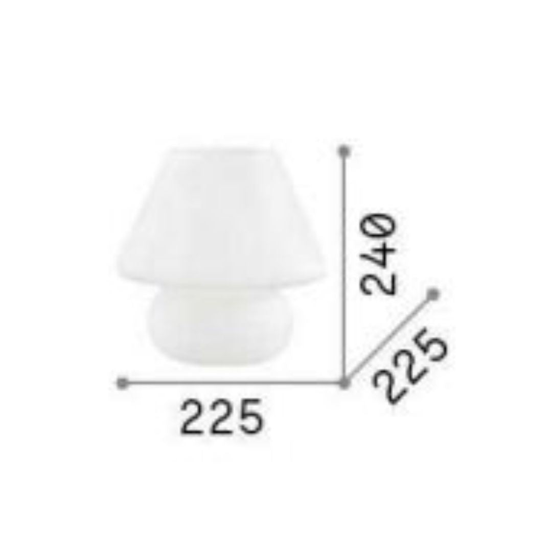 Lampada da comodino in vetro art. PRATO