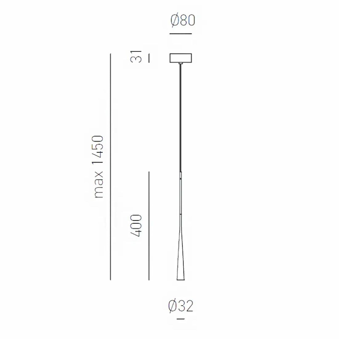 Sospensione cono led in 2 misure e 5 colori art DAFNE SP e DAFNE SG