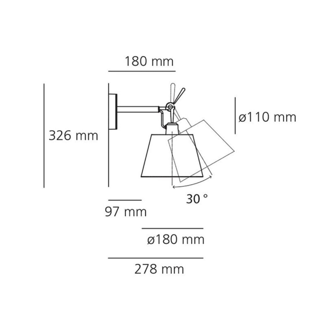 TOLOMEO WALL DIFF. 18 cm