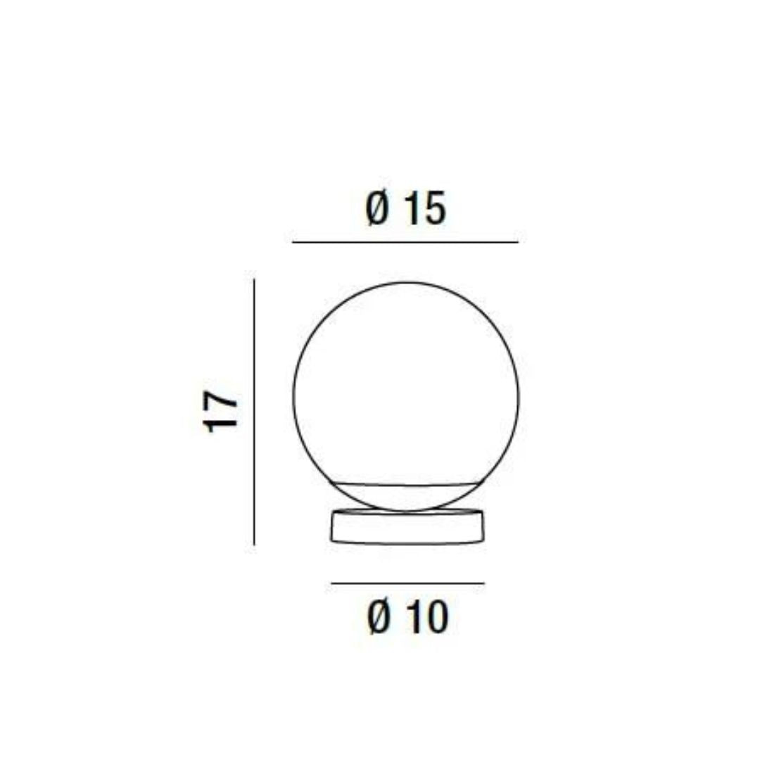 Lume da comodino con sfera in vetro Ø15 1xE14 art MAGA 8068