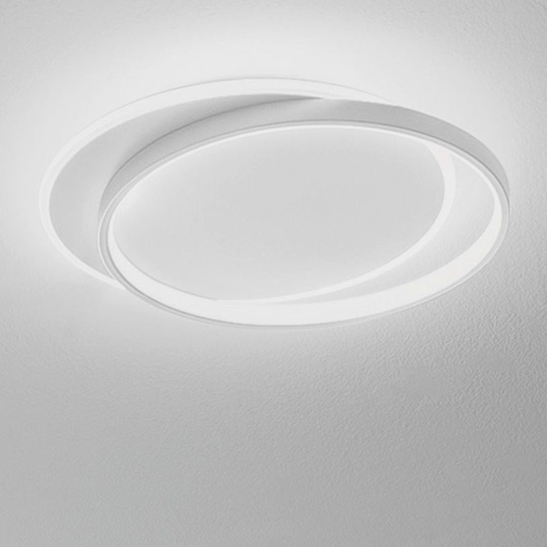 Plafoniera led anello intrecciato bianco art. CHRISTINE