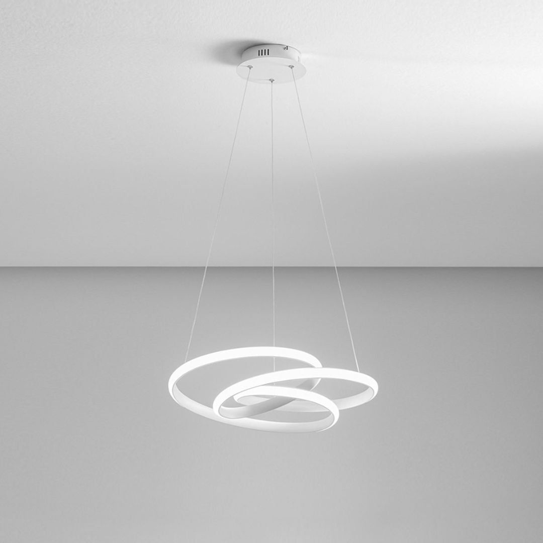 Sospensione moderna anello led intrecciato Ø65cm art DIVA S/G