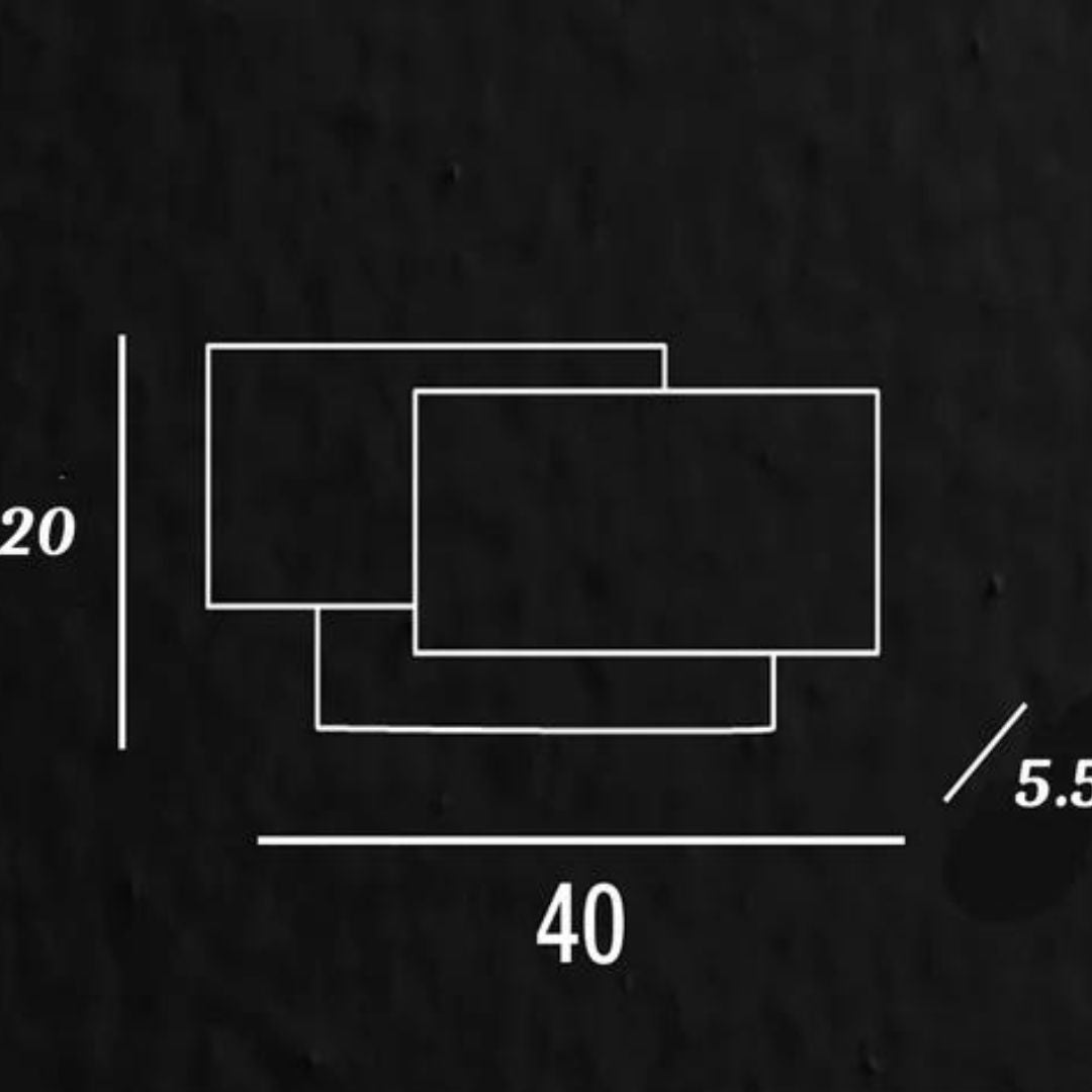 Applique moderna led con forme geometriche squadrate art DIP 6750