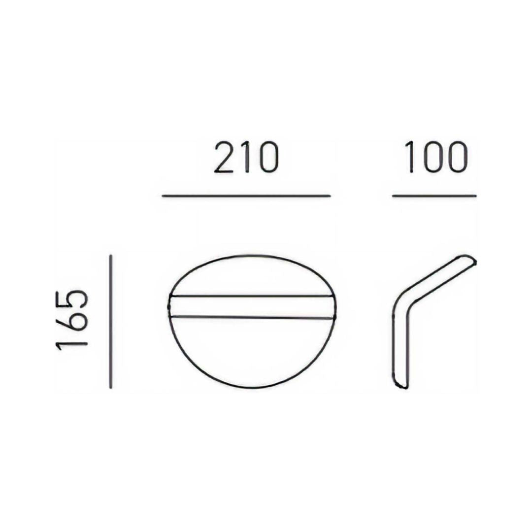 Applique moderna led in metallo piegato art PLUG A