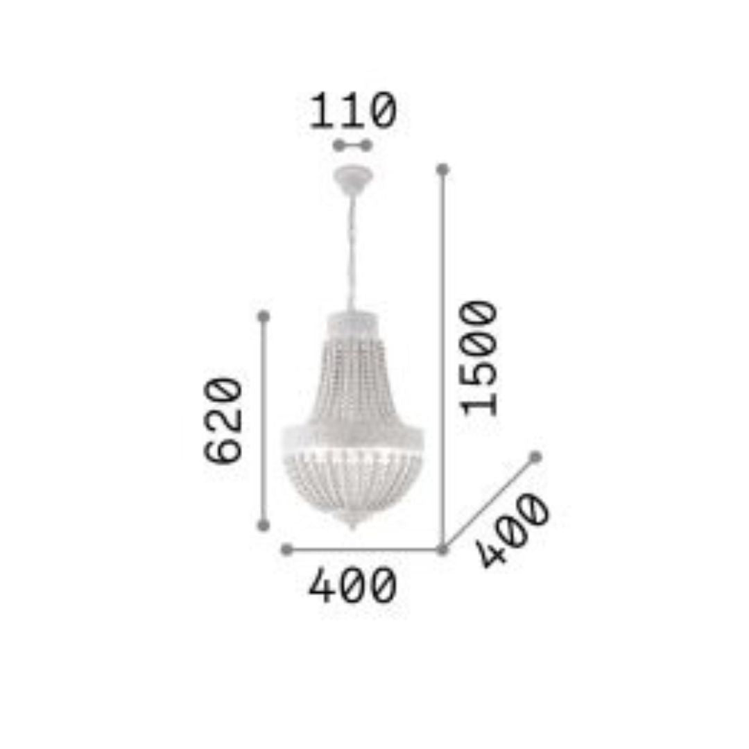 Sospensione in metallo e legno art MONET