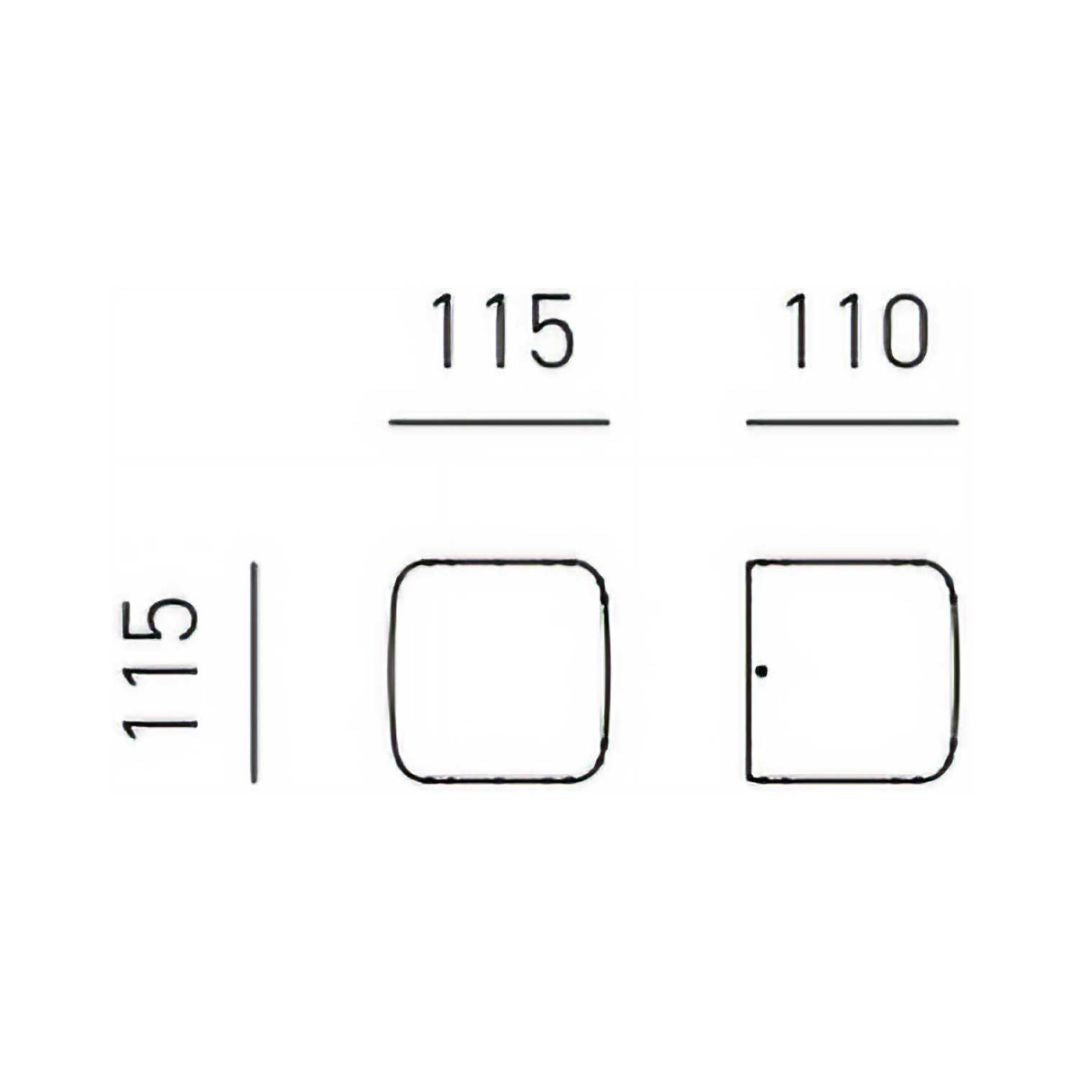 Applique cubo stondato 2 lampadine led GX53 in 4 finiture art BABOL