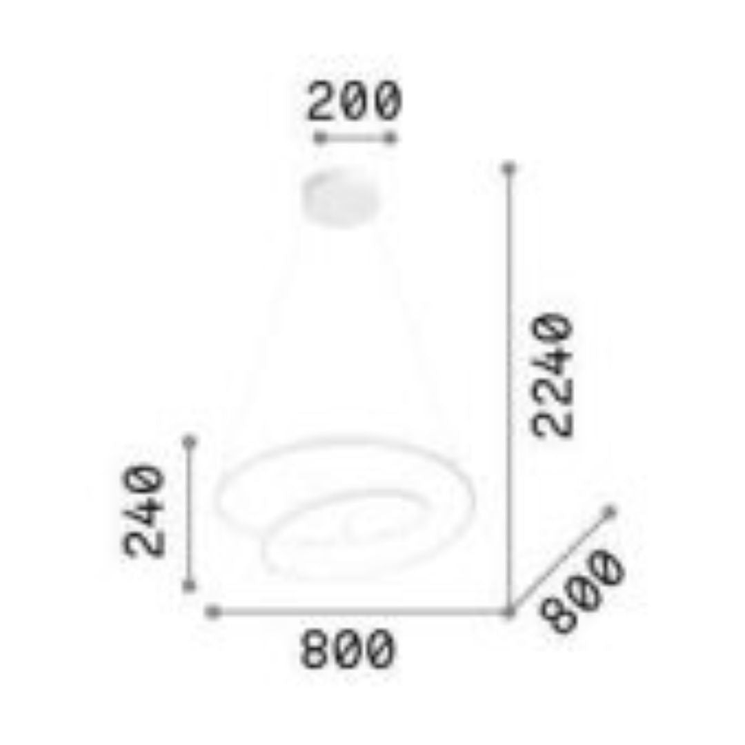 Sospensione anello led art OZ Ø 80 cm