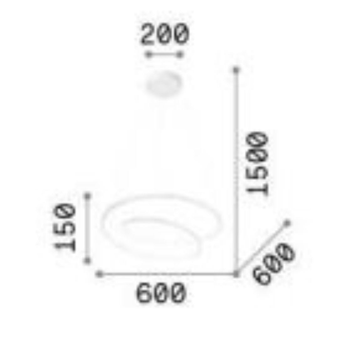 Sospensione anello led art. OZ Ø 60 cm