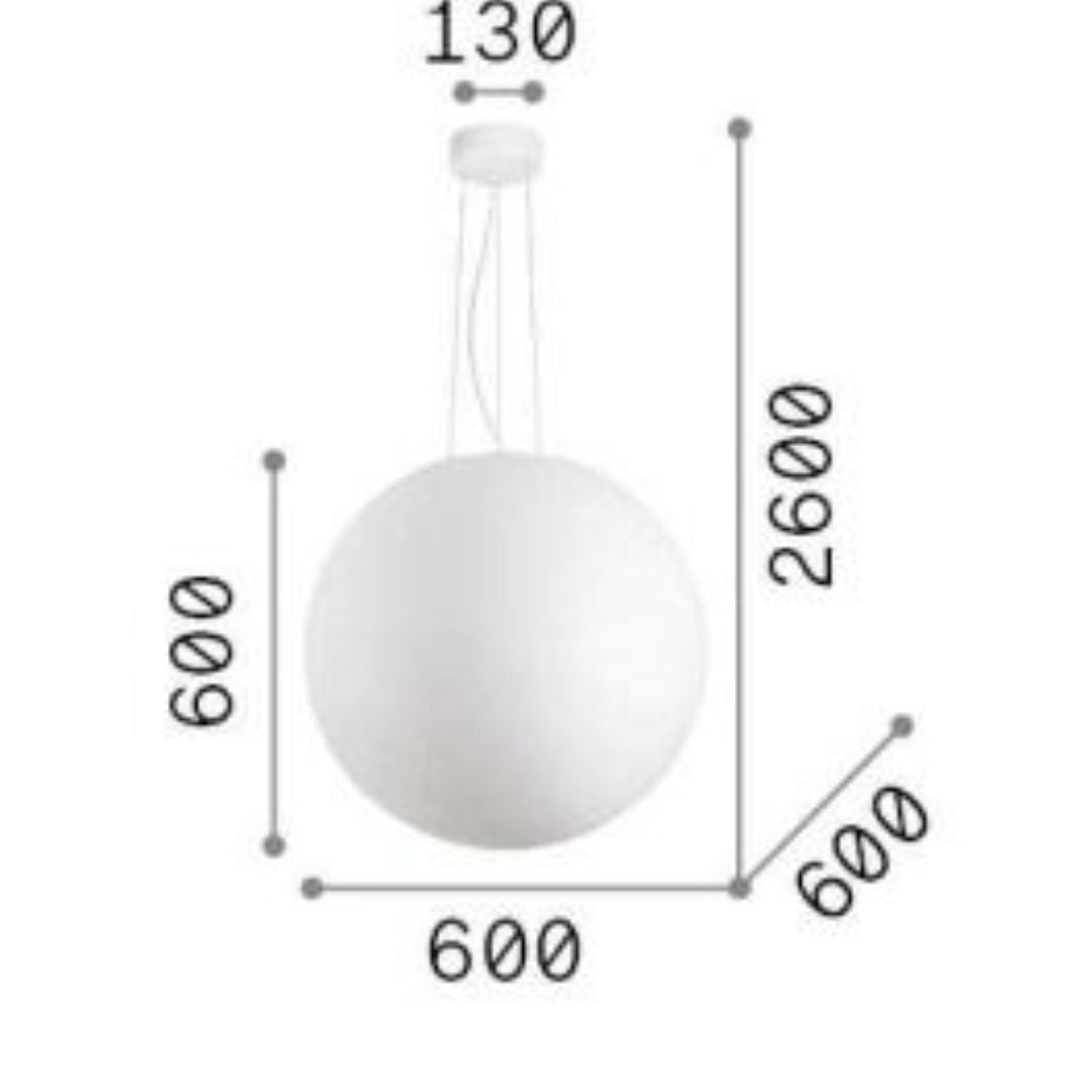 Sospensione sfera effetto lunare art CARTA