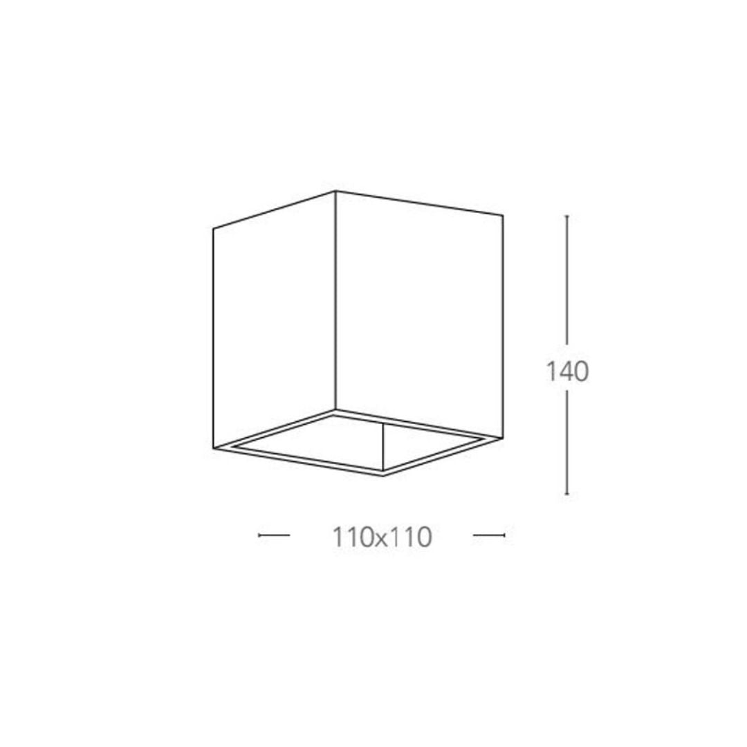Plafoniera cubica in gesso 1xGU10 art FOSTER-PL1