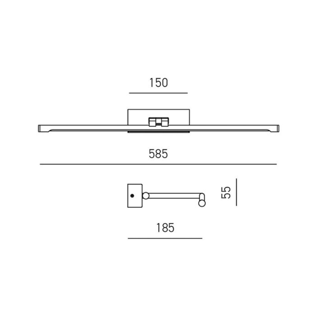 Applique led da specchio o da quadro art MAGIS 58,5cm