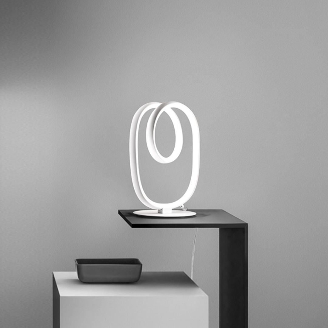 Lume da comodino led in metallo intrecciato DIVA L