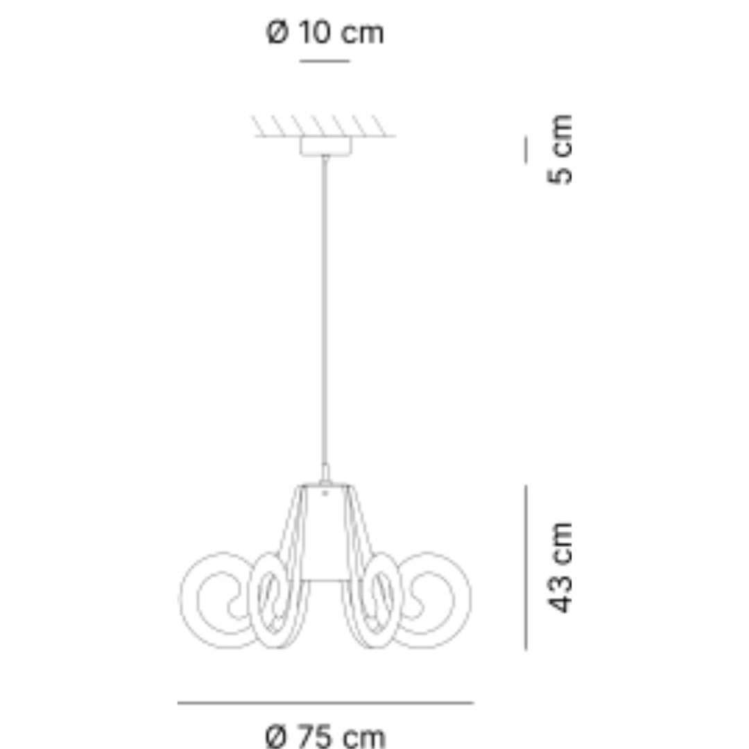 RICCIOLO Sosp. Ø75 cm