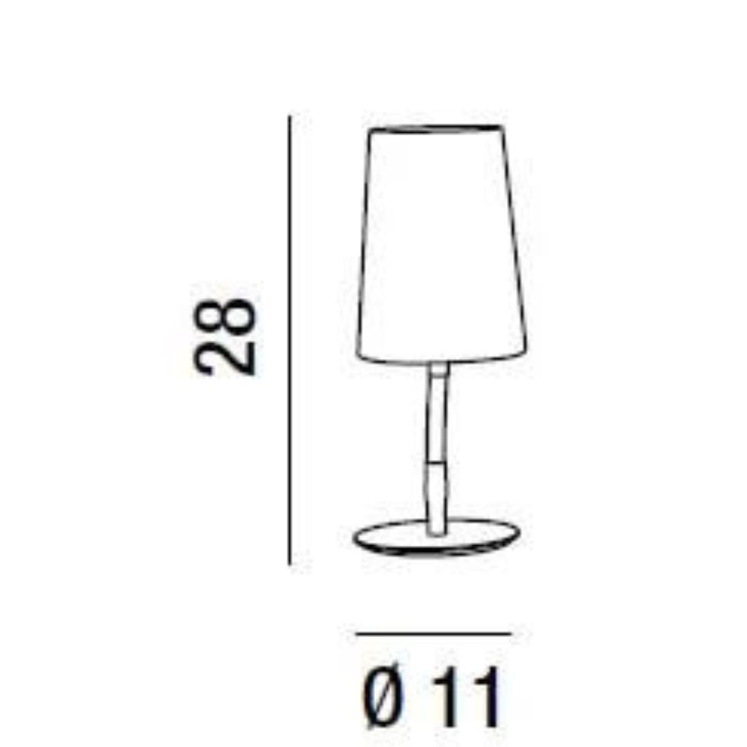 Lume da comodino in metallo snodabile con paralume in tessuto art MASH 6696
