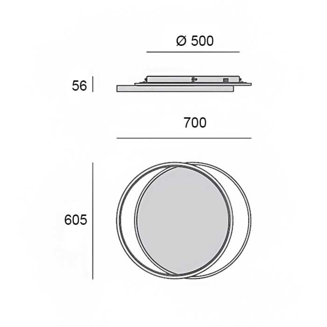 Plafoniera led anello intrecciato bianco art. CHRISTINE