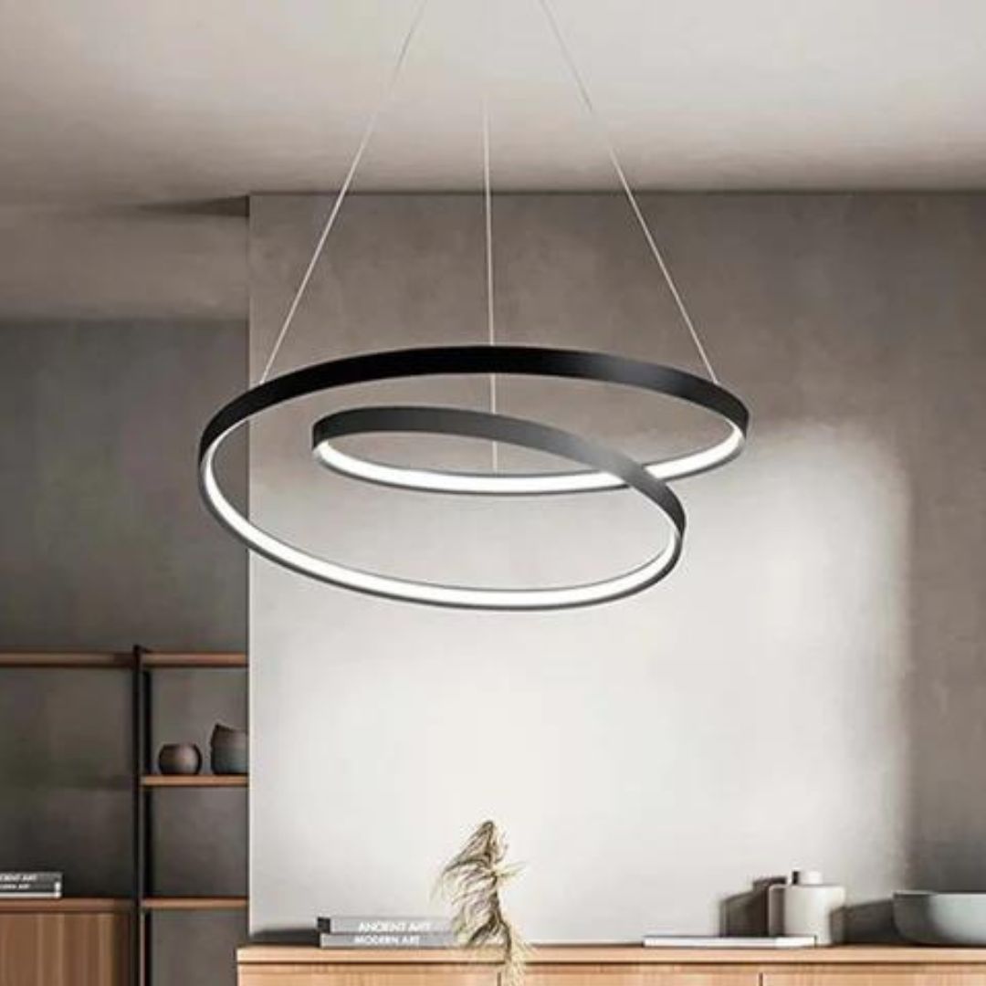 Sospensione moderna in metallo intrecciato Ø60cm led 55w CCT art RITMO 6620