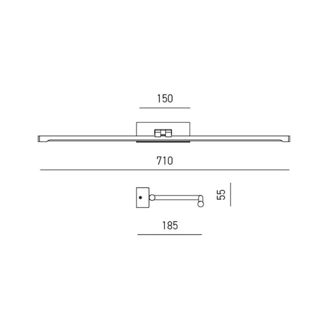 Applique led da specchio o da quadro art MAGIS 71 cm