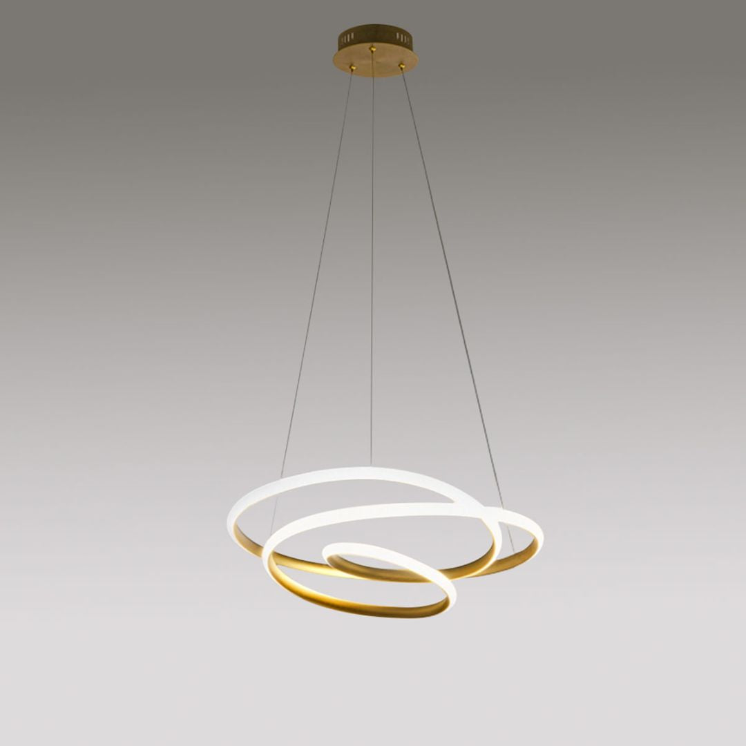 Sospensione moderna anello led intrecciato Ø65cm art DIVA S/G