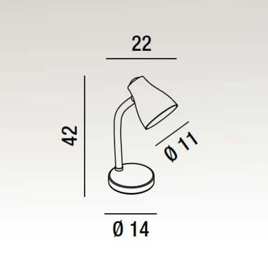 Lampada da scrivania snodabile e colorata art TOY 6036