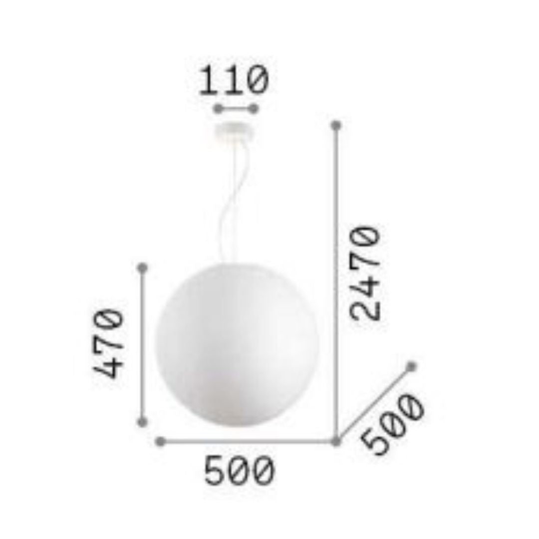 Sospensione sfera effetto lunare art CARTA