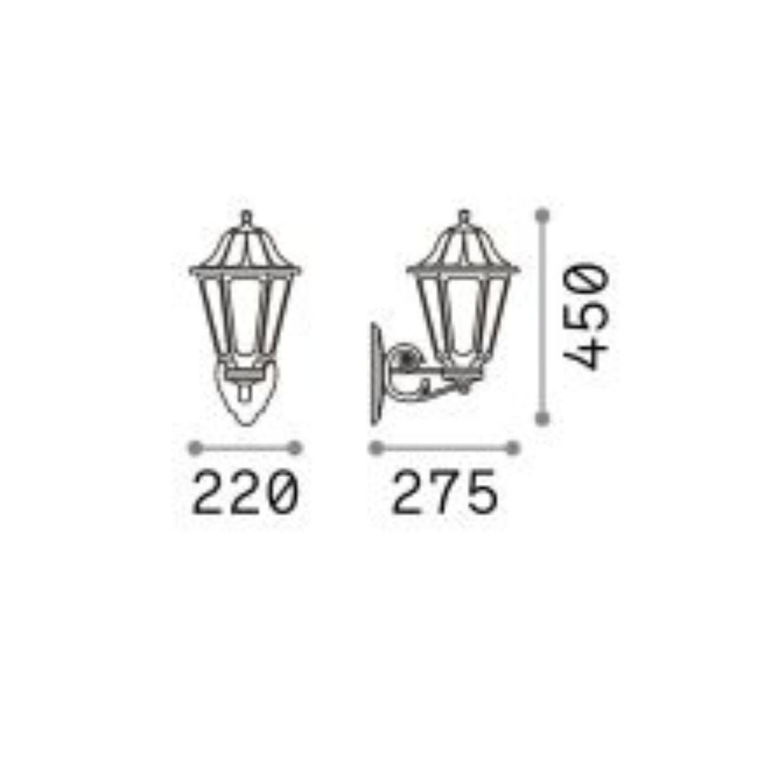 Applique da esterno in resina art DAFNE