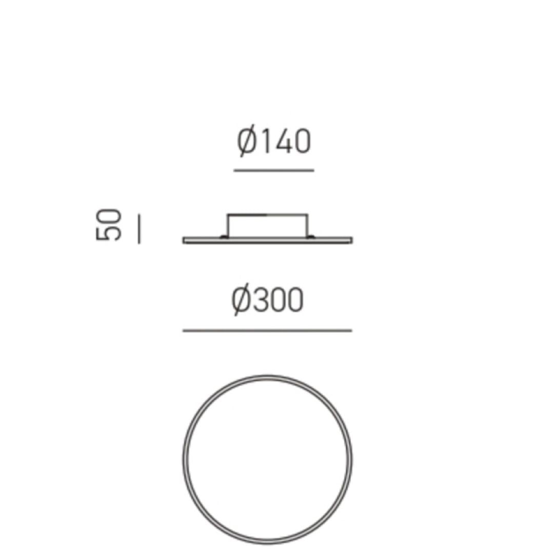 Applique tonda in metallo led in due misure art FORTUNA