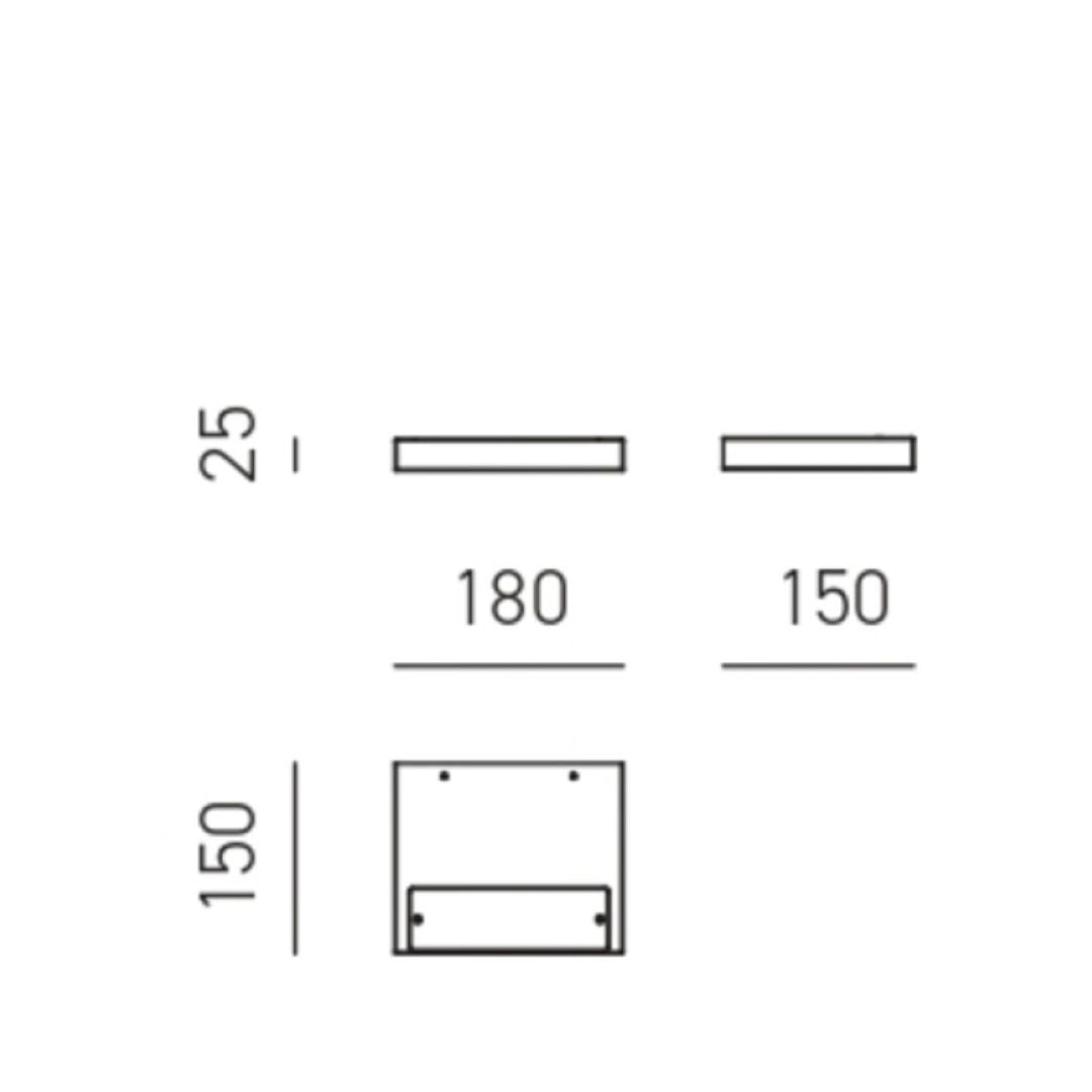 Applique led lineare tipo mensola in 3 colori e 2 misure YOANA