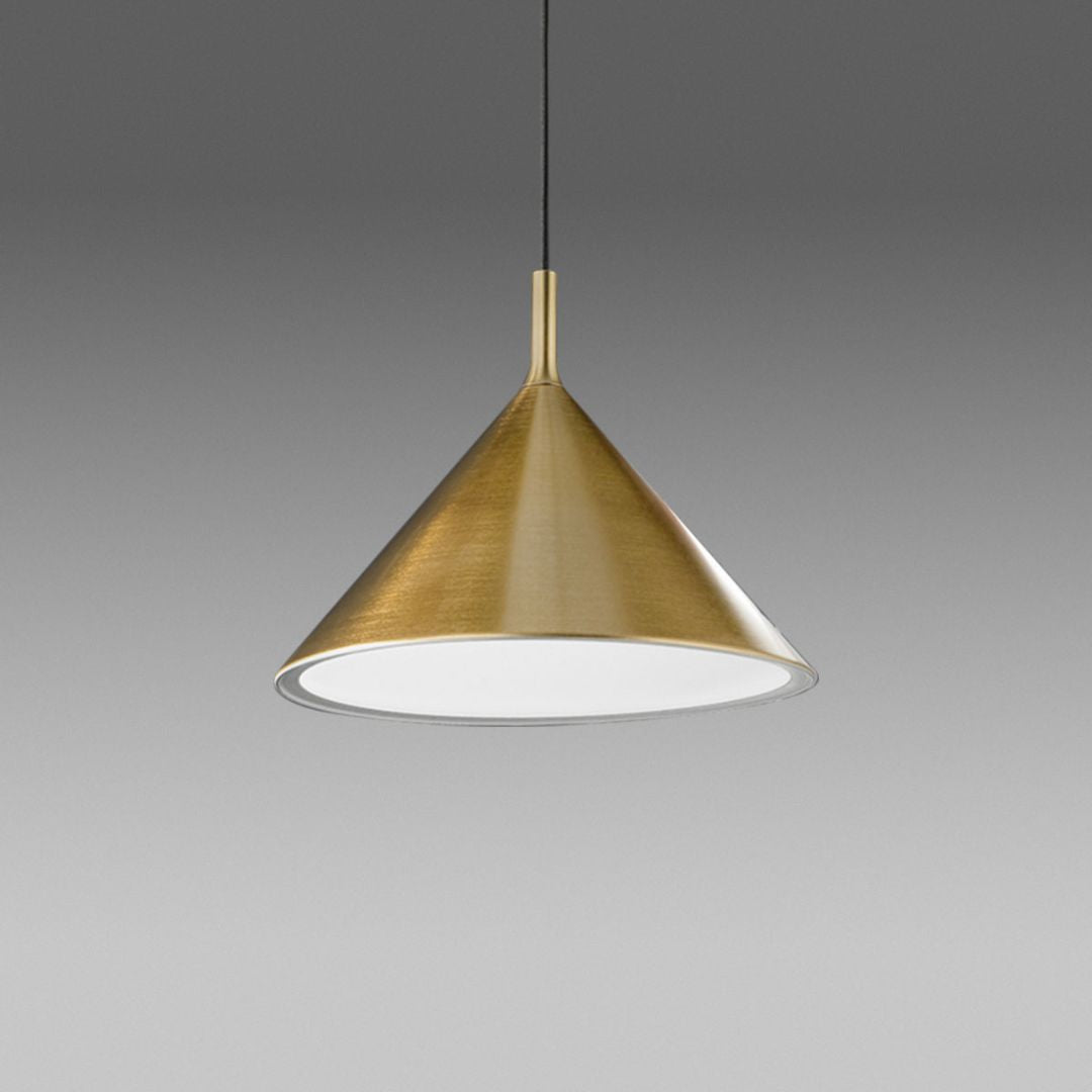 Sospensione cono in metallo E27 con 4 finiture e 2 misure Ø30 e Ø40 art BARBIE