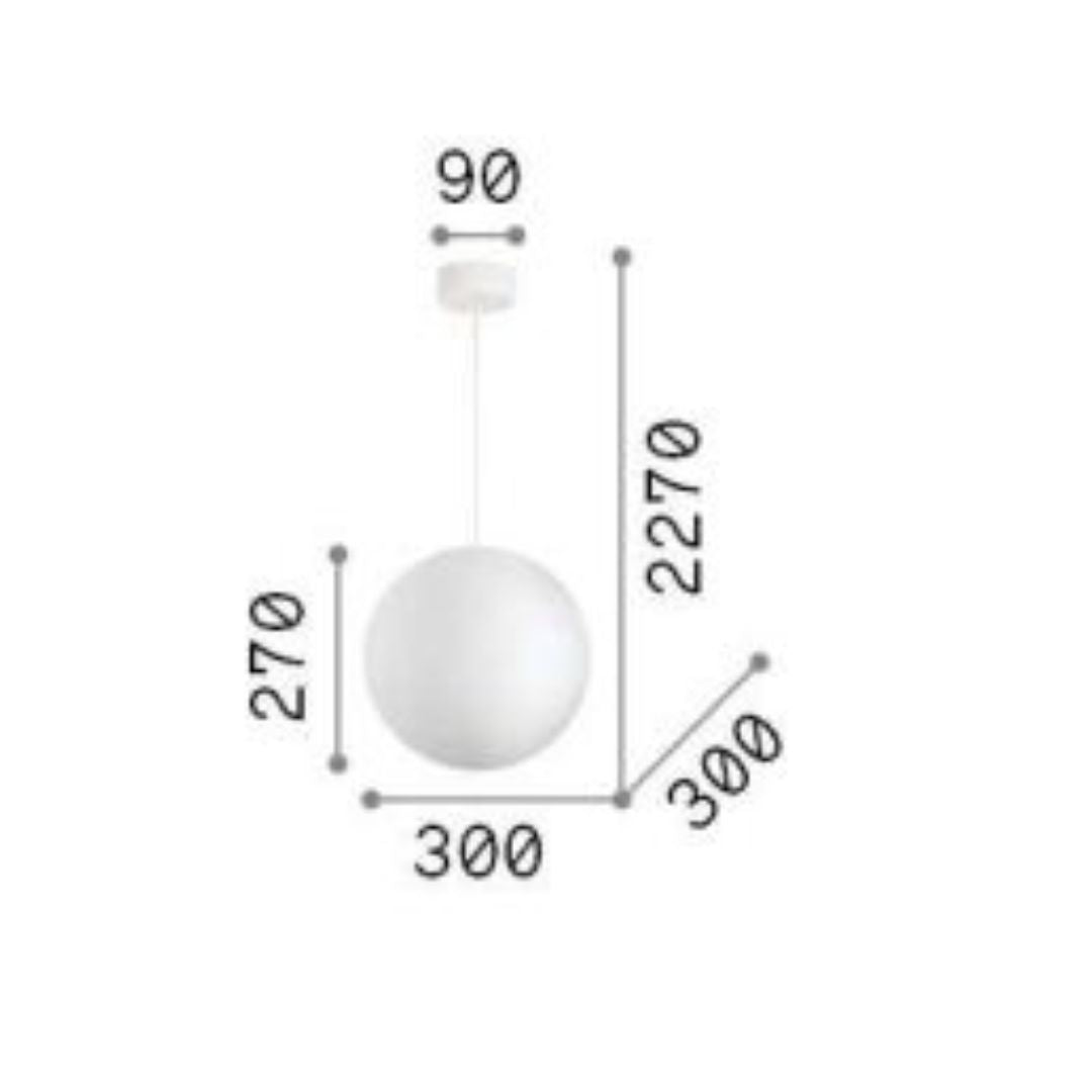 Sospensione sfera effetto lunare art CARTA