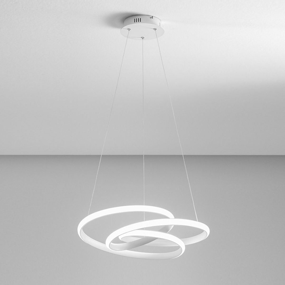 Sospensione moderna anello led intrecciato Ø85cm - 3 colori art. DIVA S/S