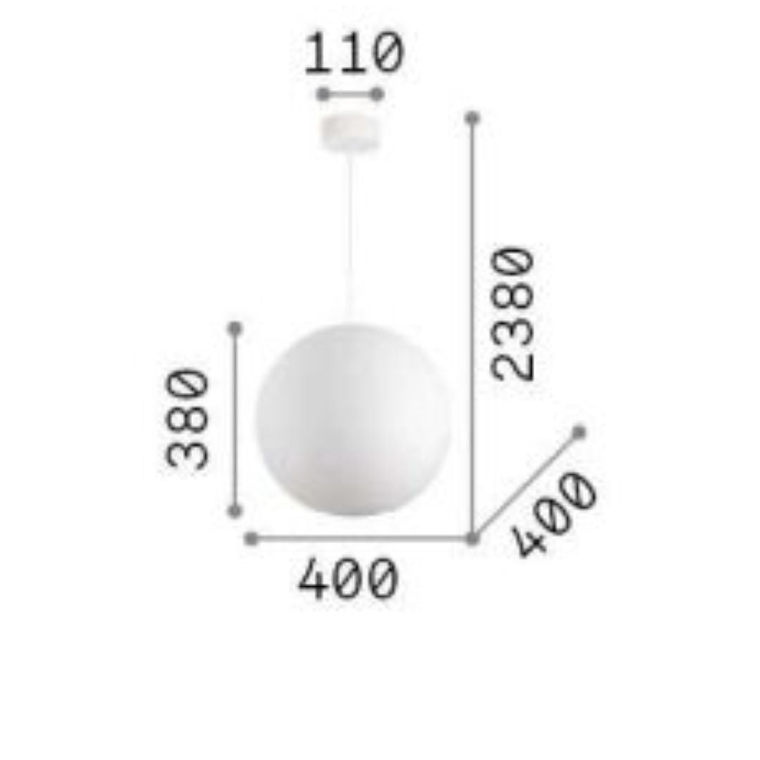 Sospensione sfera effetto lunare art CARTA