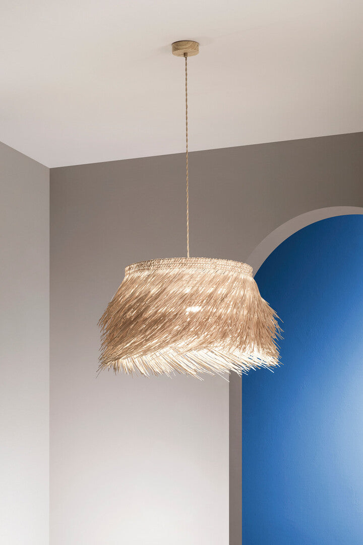 Sospensione in rattan Ø70cm 1 luce E27 art SAMOA