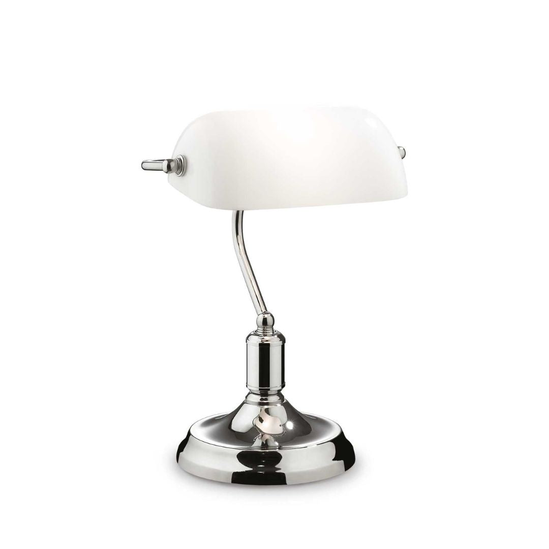 Lampada da tavolo stile ministeriale in metallo e vetro art LAWYER