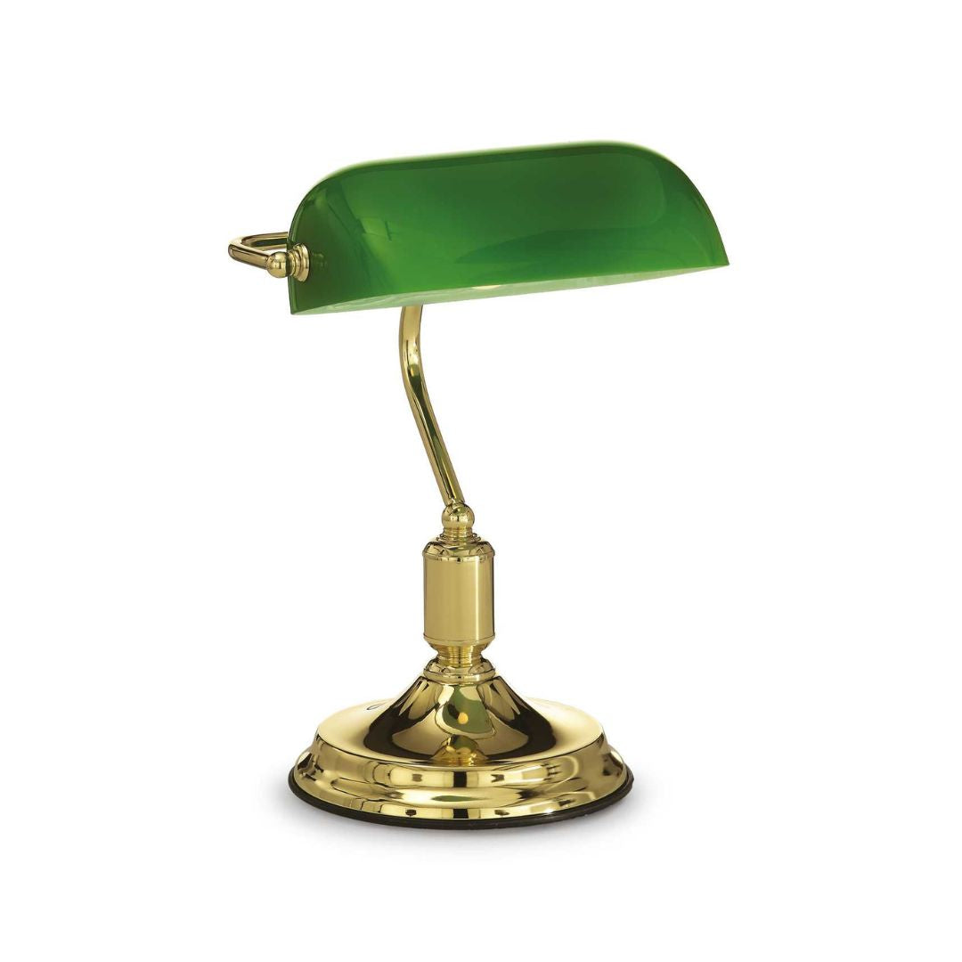 Lampada da tavolo stile ministeriale in metallo e vetro art LAWYER