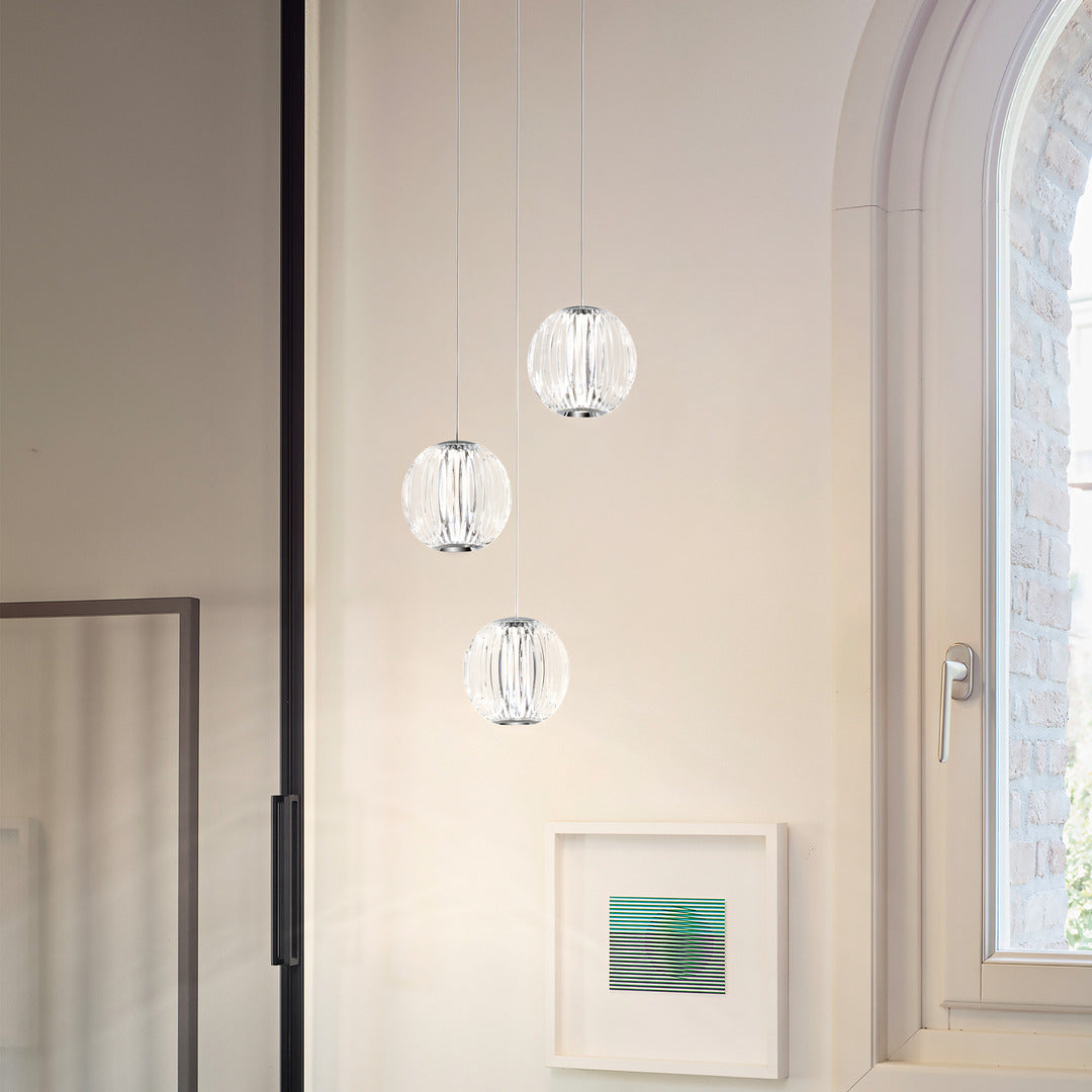 Sospensione sfera effetto cristallo led 3000°k art Diamond in varie misure