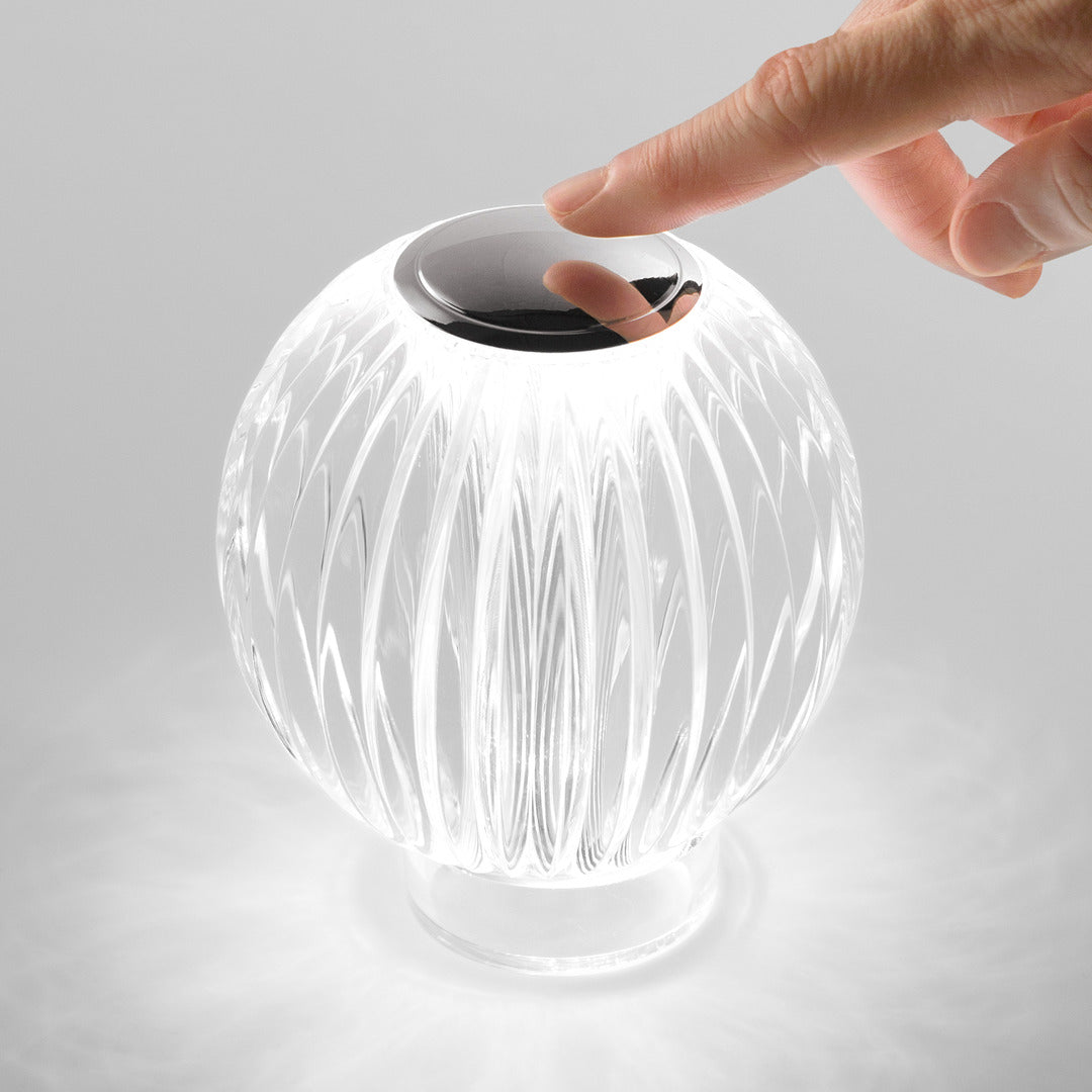 Lampada ricaricabile led sfera effetto cristallo art Diamond TL