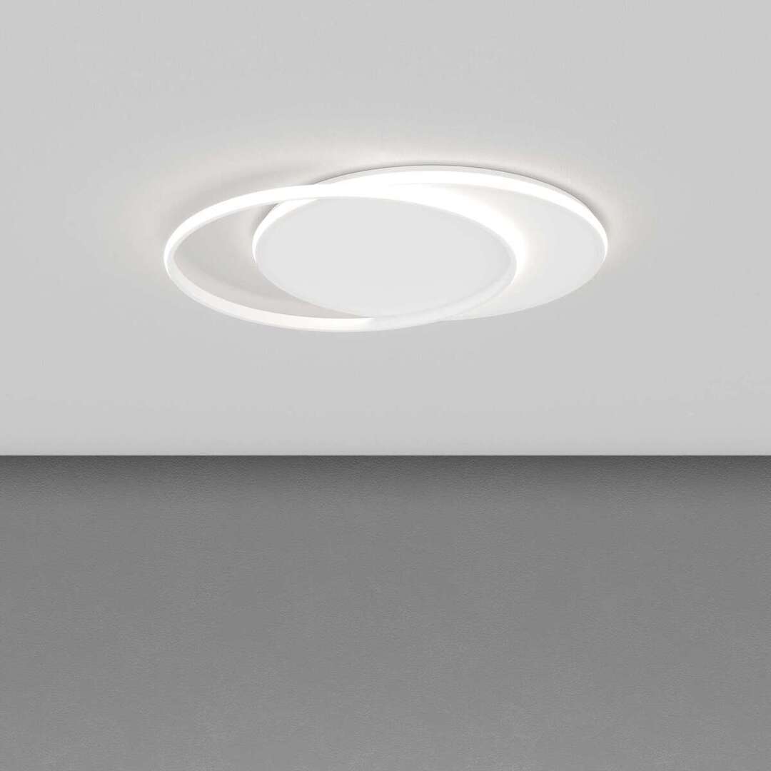 Plafoniera anelli led intrecciati 42w CCT bianco o oro art Mercury 1224/60