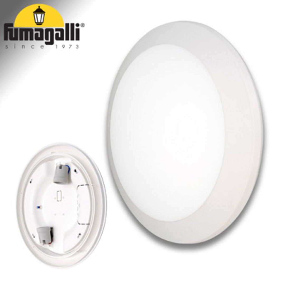 Plafoniera da esterno bianca tonda in plastica 2xE27 IP66