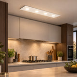 Plafoniera rettangolare 4 luci LED GX53 art 1127/PL4R