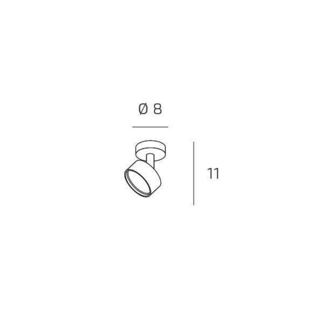 Lampada parete soffitto spot 1 luce GX53 in 3 colori art EDRA 1210/1