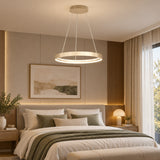Sospensione moderna anello led Ø60cm bianco o oro art Malika 1216/S60