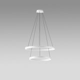 Sospensione moderna due anelli in metallo Ø 40+Ø60cm led art CRISEIDE S/2P