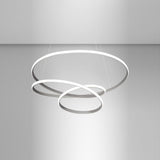Sosp moderna anello intrecciato led 3 colori Ø50cm DIVA S/P